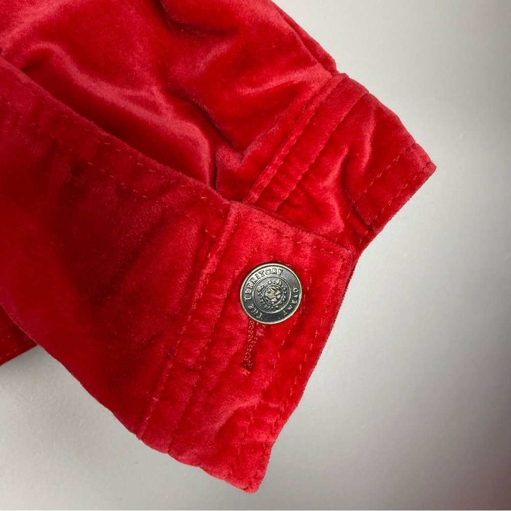 The Territory Ahead Velvet Red Botton Up Jacket Size XL - Picture 7 of 11